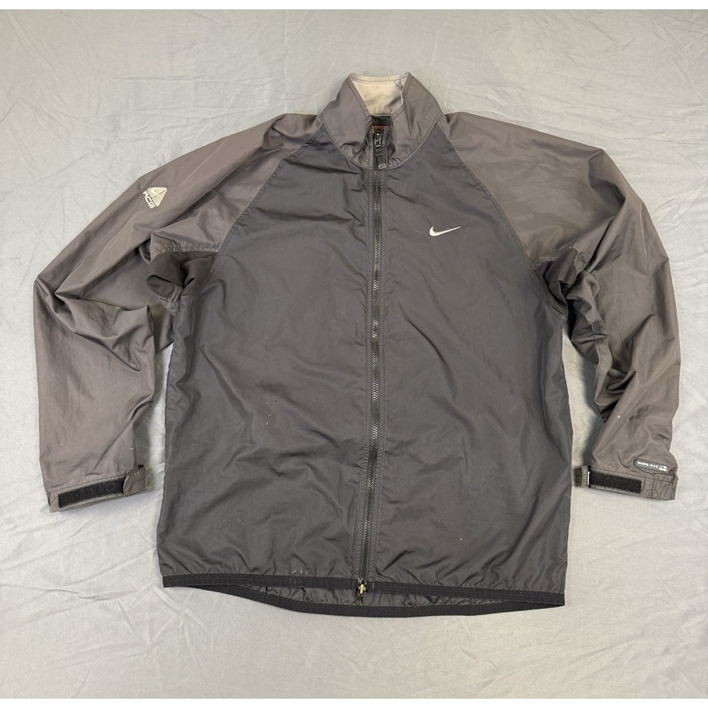 Vintage Nike ACG Jacket Large Outer Layer 3 Windbreaker Light Full Zip Black